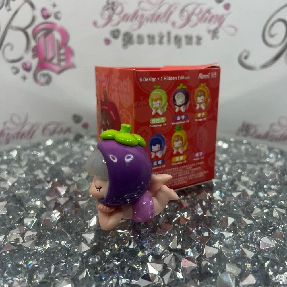 Rolife x Nanci Baby doll Figurine in Purple & Green Fruit Hood mangosteen purple